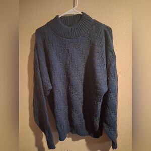 Vintage St John's Bay Sweater Men's L 3D Knit Textured Crew Neck Grandpa Cosby